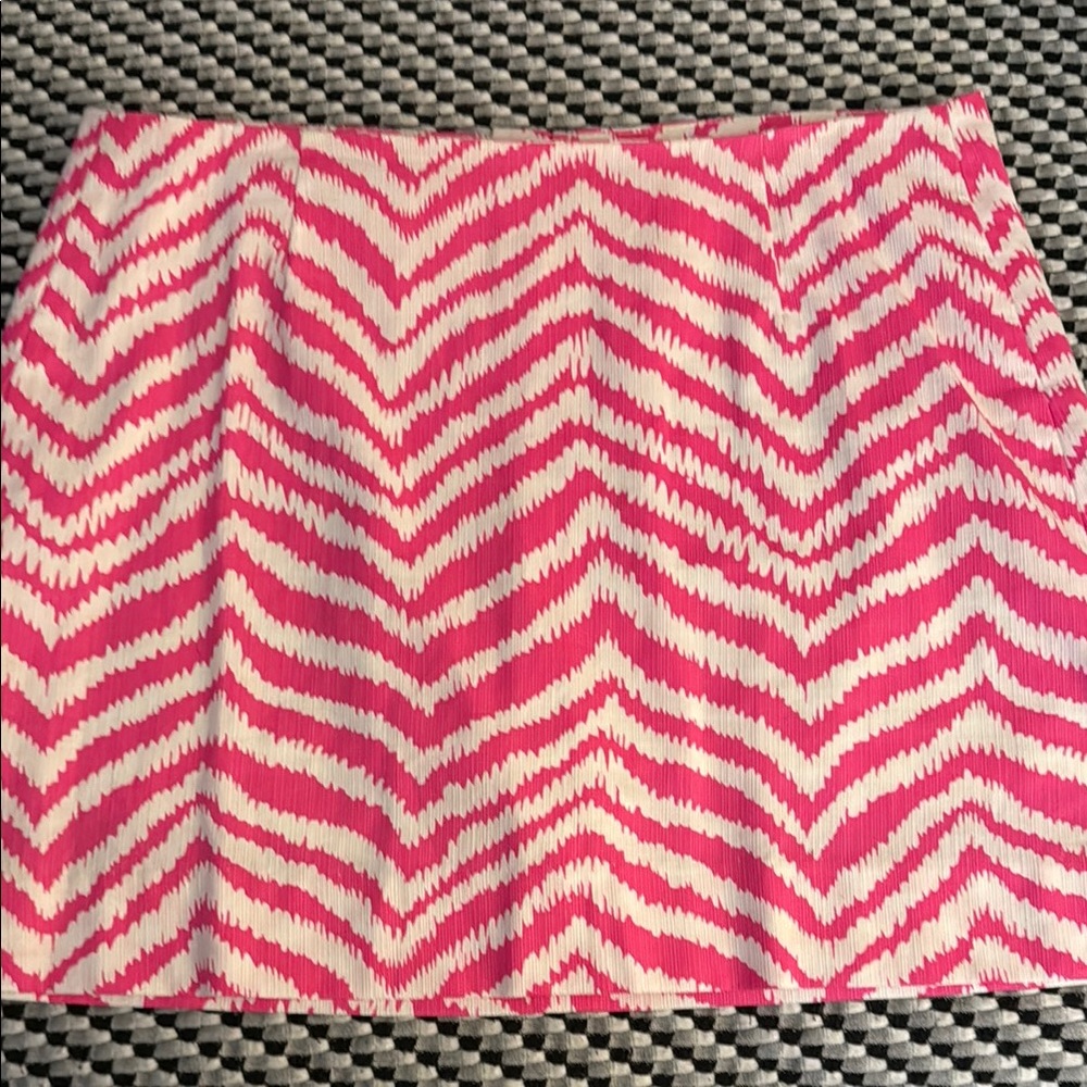 Lilly Pulitzer Pink and White Mini Skirt Resort Wear
